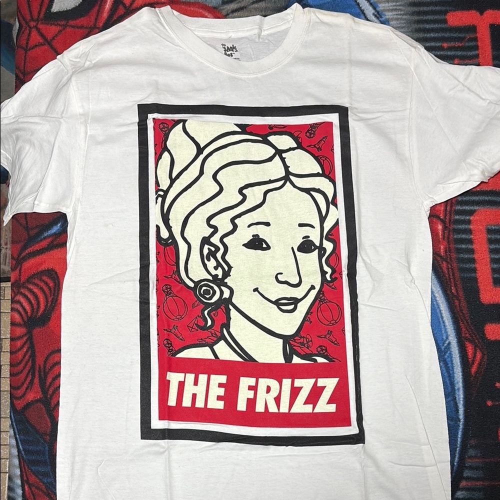 White Graphic T-Shirt with The Frizz Design